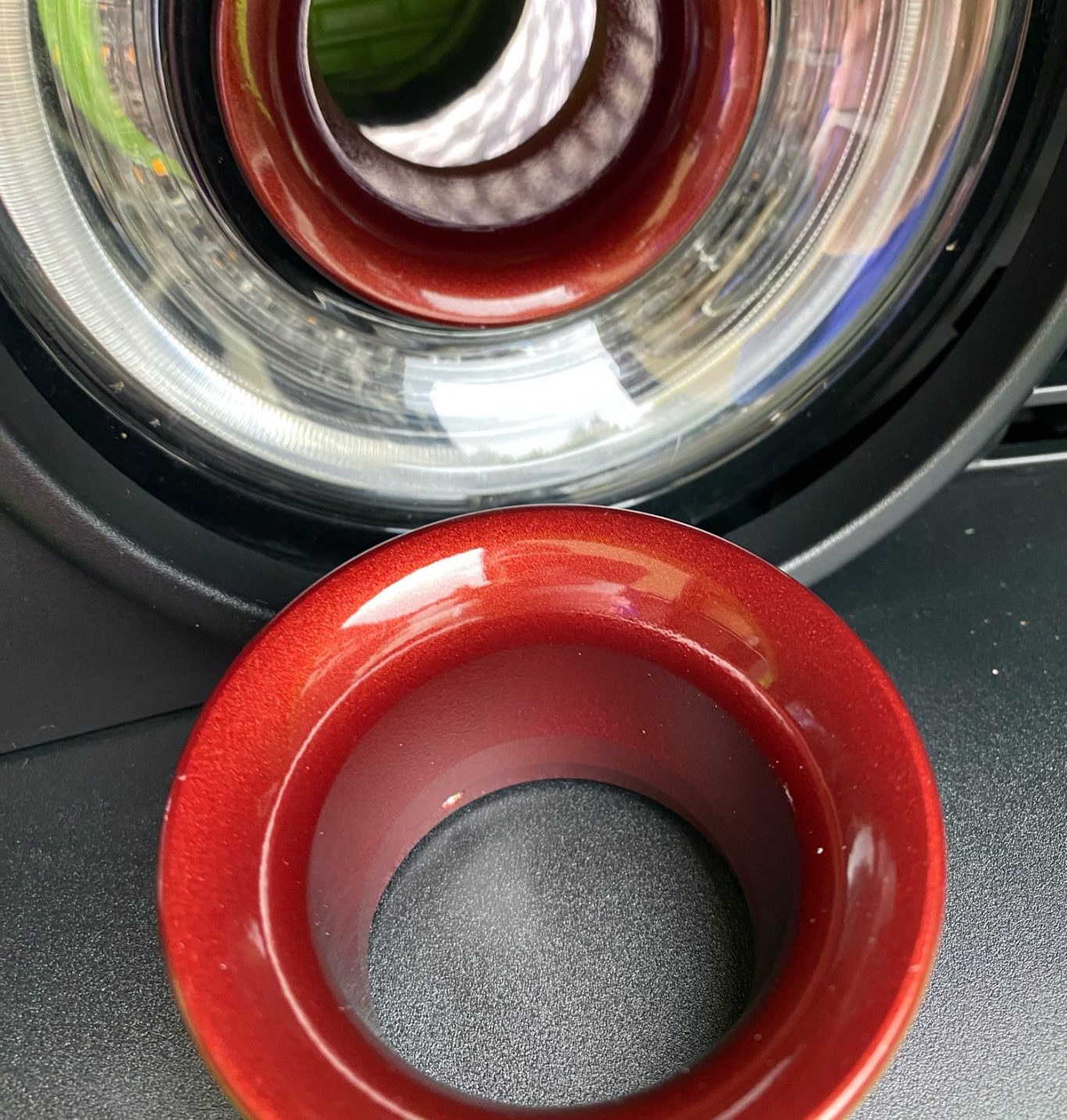 Dodge Challenger air intake rings Octan Red